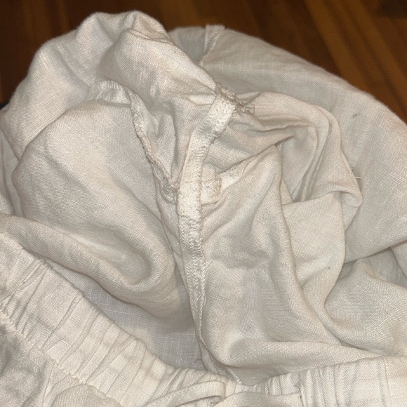 Aritzia Wilfred Free 100% Organic Linen Straight Leg Pant Large - Picture 9 of 10
